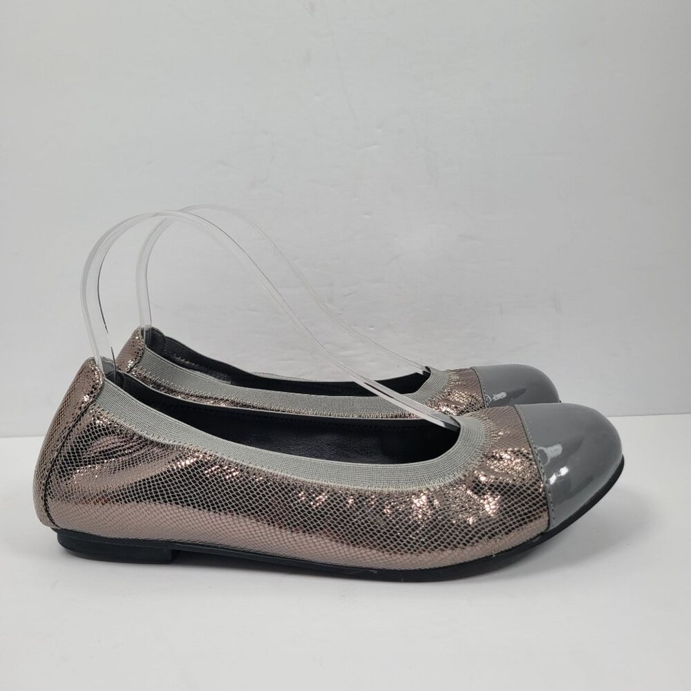 Vionic Allora Women's Silver Leather Ballet Flats Shoes US Size 8.5